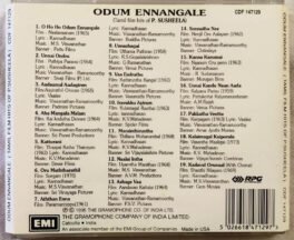 Odum Ennangle Tamil Film Hits of P.Susheela Audio Cd