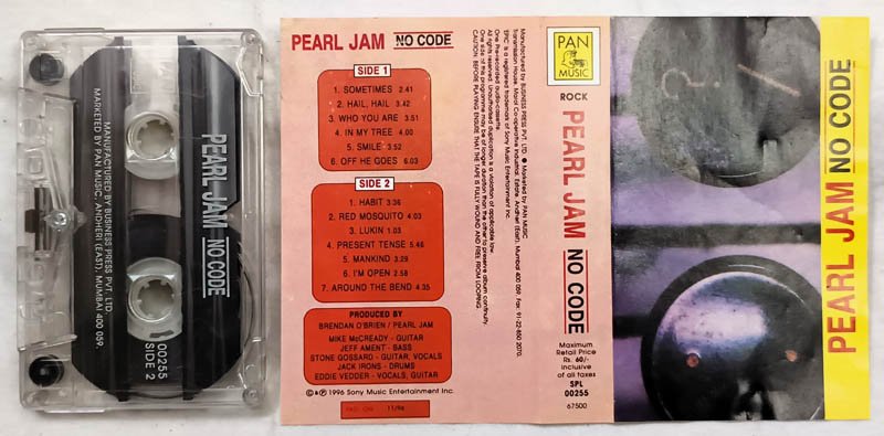 Pearl Jam No Code English Audio Cassette