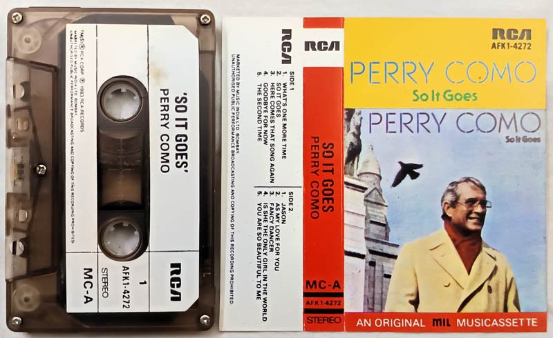 Perry Como So It Goes Audio Cassette