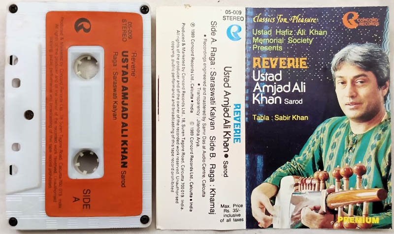 Reverie Ustad Amjad Ali Khan Sarod Audio Cassette