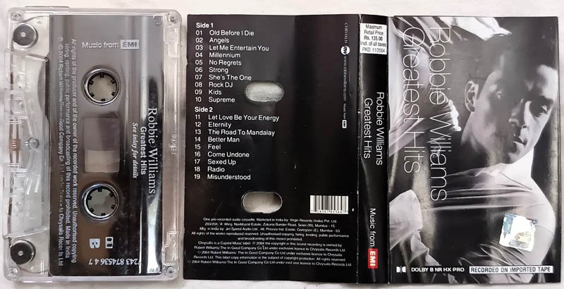 Robbie Wiliams Greatest Hits Audio Cassette