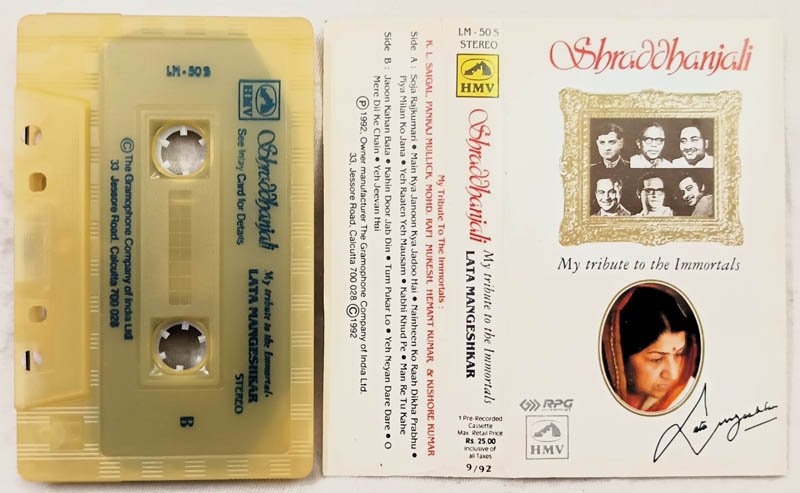 Shraddhanjali Lata Mangeeshkar Hindi Audio Cassette