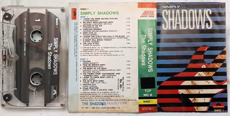 Simply Shadows The Shadows Audio Cassette