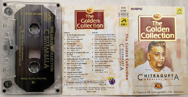 The Golden Collection Chitra Gupta Greatest Hits Hindi Audio Cassette....