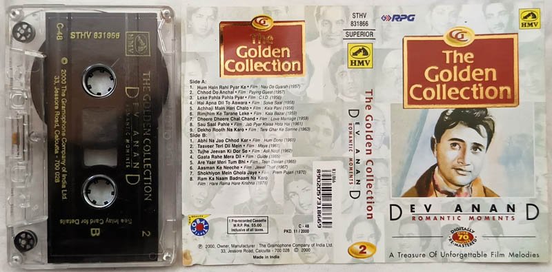 The Golden Collection Dev Anand Romantic Moments Vol.2 Hindi Audio Cassette