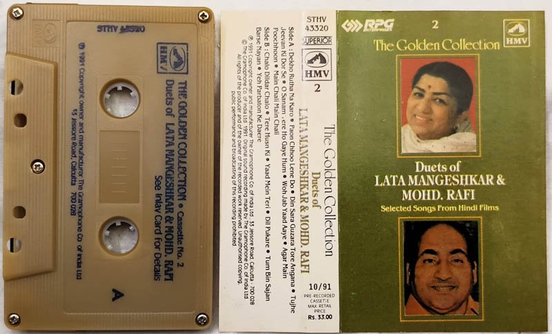 The Golden Collection Duets of Lata Mangeshkar-Mohd Rafi Selected Songs from Hindi Films Audio Cassette
