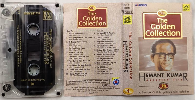 The Golden Collection Hemant Kumar Greatest Hits Vol.1 Hindi Audio Cassette