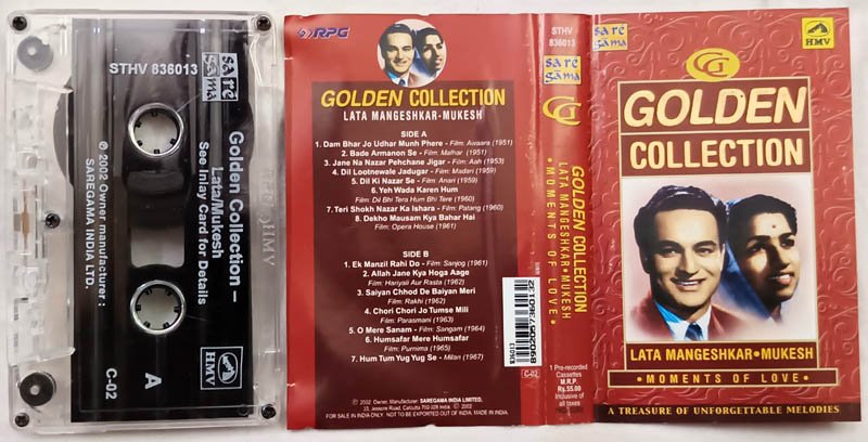The Golden Collection Lata Mangeshkar-Mukesh Moments of Love Hindi Audio Cassette