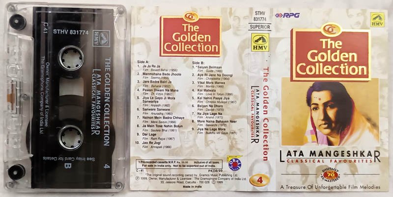 The Golden Collection Lata Mangeshkar Classical Favourites Vol.4 Hindi Audio Cassette