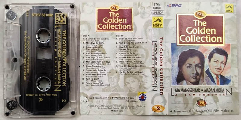 The Golden Collection Lata Mangeshkar-Madan Mohan A Team Forever Vol.2 Hindi Audio Cassette
