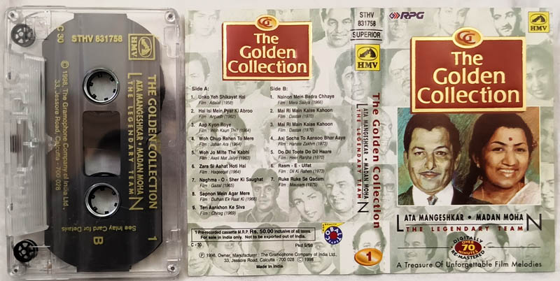 The Golden Collection Lata Mangeshkar-Madan Mohan The Legenday Team Hindi Audio Cassette