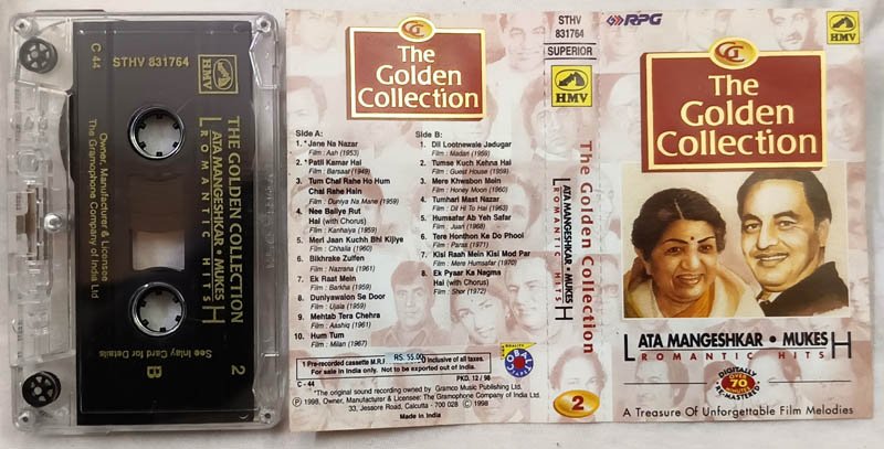 The Golden Collection Lata Mangeshkar-Mukesh Romantic Hits Hindi Audio Cassette