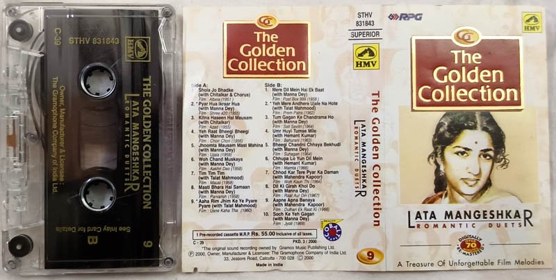 The Golden Collection Lata Mangeshkar Romantic Duets Vol.9 Hindi Audio Cassette