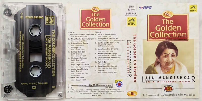 The Golden Collection Lata Mangeshkar in a Different Mood Vol.6 Hindi Audio Cassette