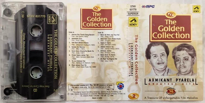 The Golden Collection Laxmikant Pyarelal Greatest Hits Vol.2 Hindi Audio Cassette