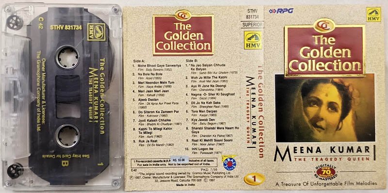 The Golden Collection Meena Kumari Hindi Audio Cassette
