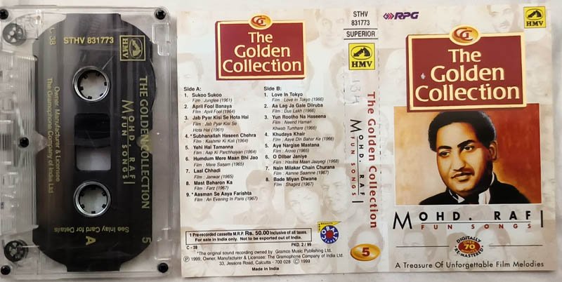 The Golden Collection Mohd.Rafi Fun Songs Hindi Audio Cassette