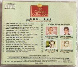 The Golden Collection Mohd.Rafi Sentimental Moods Hindi Audio Cd