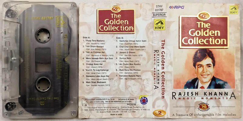 The Golden Collection Rajesh Khanna Magic Moments Hindi Audio Cassette