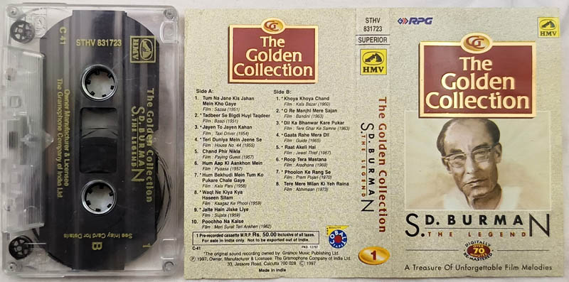 The Golden Collection S.D.Burman The Legend Hindi Audio Cassette .....