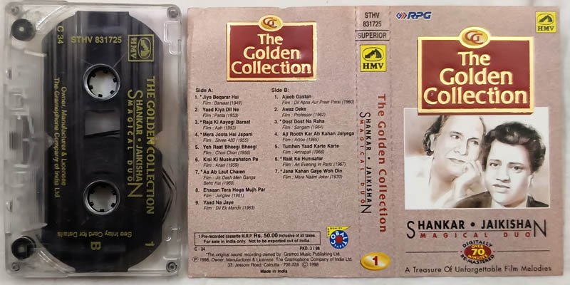 The Golden Collection Shankar Jaaikishan Magical Duo Hindi Audio Cassette
