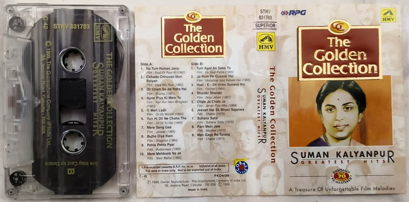 The Golden Collection Suman Kalyanpur Greatest Hits Hindi Audio Cassette..