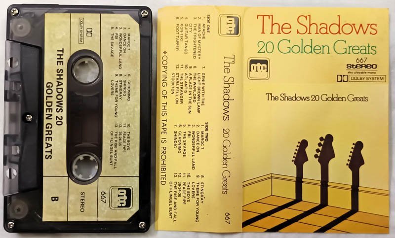 The Shadows 20 Golden Greats Audio Cassette ....