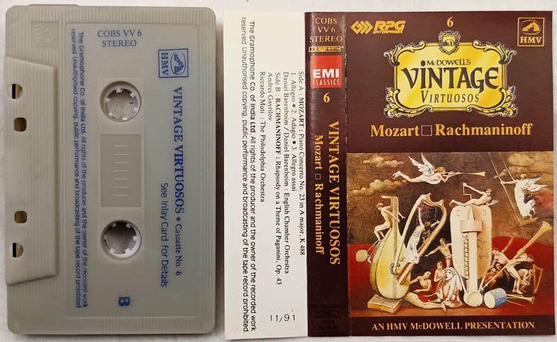 Vintage Virtuosos Mozart Rachmaninoff Audio Cassette