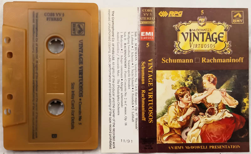 Vintage Virtuosos Schumann Rachmaninoff Audio Cassette.