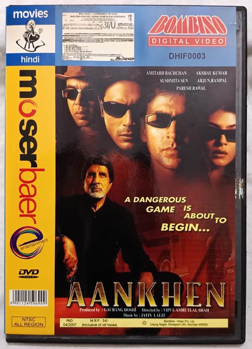 Aankhen Hindi Movie DVD