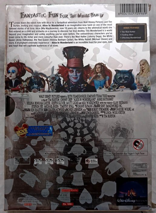 Alice in Wonder Land English Movie DVD.