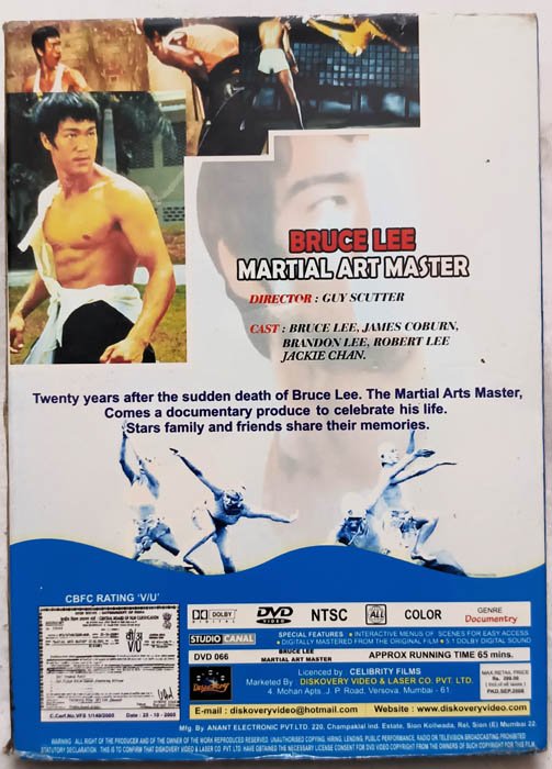 Bruce Lee Martial Art Master English Movie DVD .