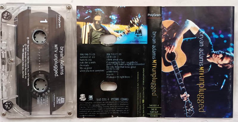 Bryan Adams MTV Unplugged Audio Cassette