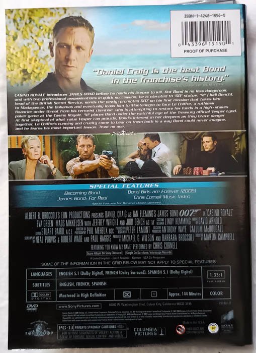 Casino Royale English Movie DVD.