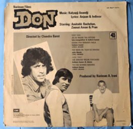 Don Hindi Vinyl Record LP By Kalyanji Ananji