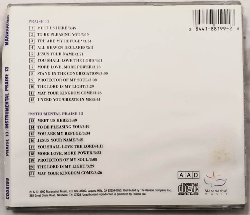 Double Praise 13 Audio cd.
