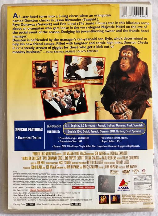 Dunston Checks in English Movie DVD.