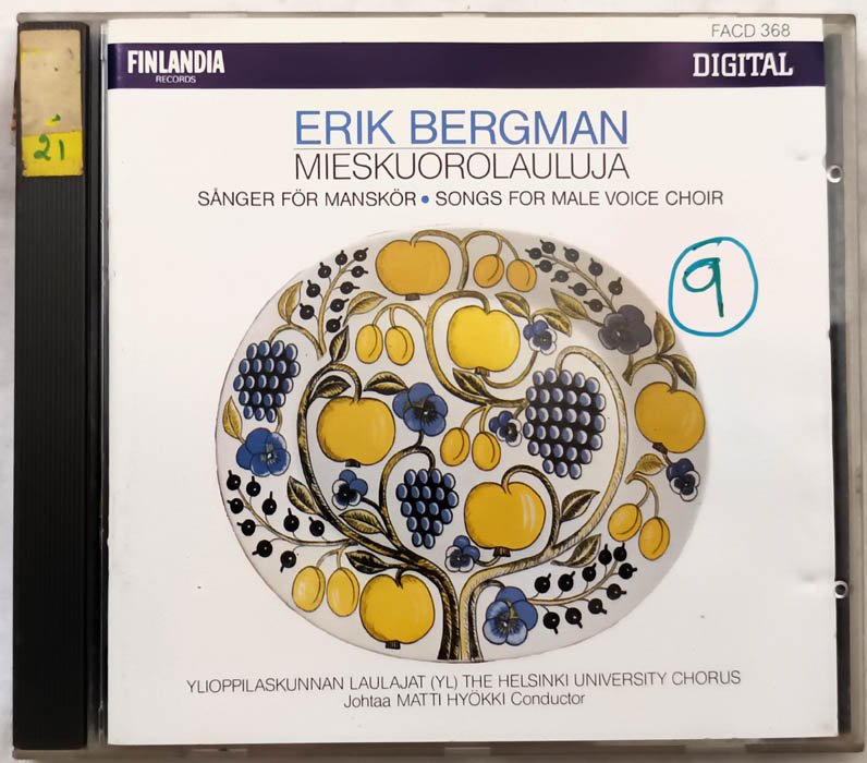 Erik Bergman Mieskuorolauluja Audio cd