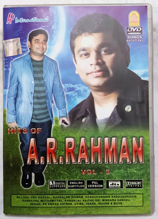 Hits of A.R.Rahman Vol-5 Tamil Dvd Songs