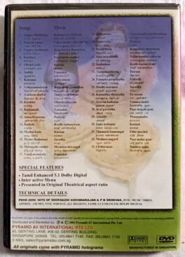 Hits of P.B.Srinivas Seergazhi Govindarajan Tamil Movie DVD