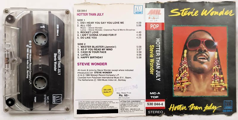 Hotter Than July-Stevie Wonder Audio Cassette