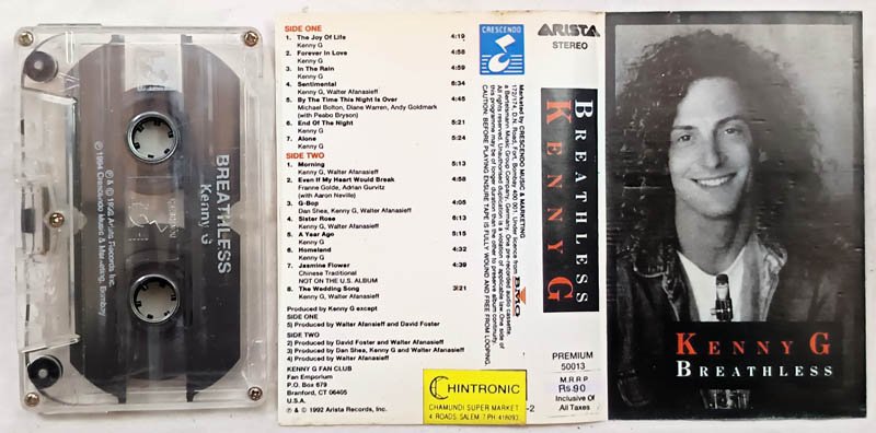 Kenny G Breathless Audio Cassette