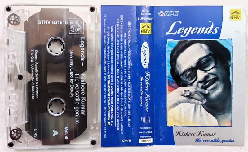 Legends Kishore Kumar The Versatile Genius Vol.4 Hindi Audio Cassette