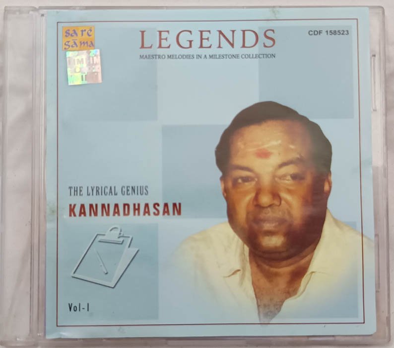 Legends The Lyrical Genius Kannadhasan Vol.1 Tamil Audio Cd