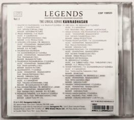 Legends The Lyrical Genius Kannadhasan Vol.1 Tamil Audio Cd