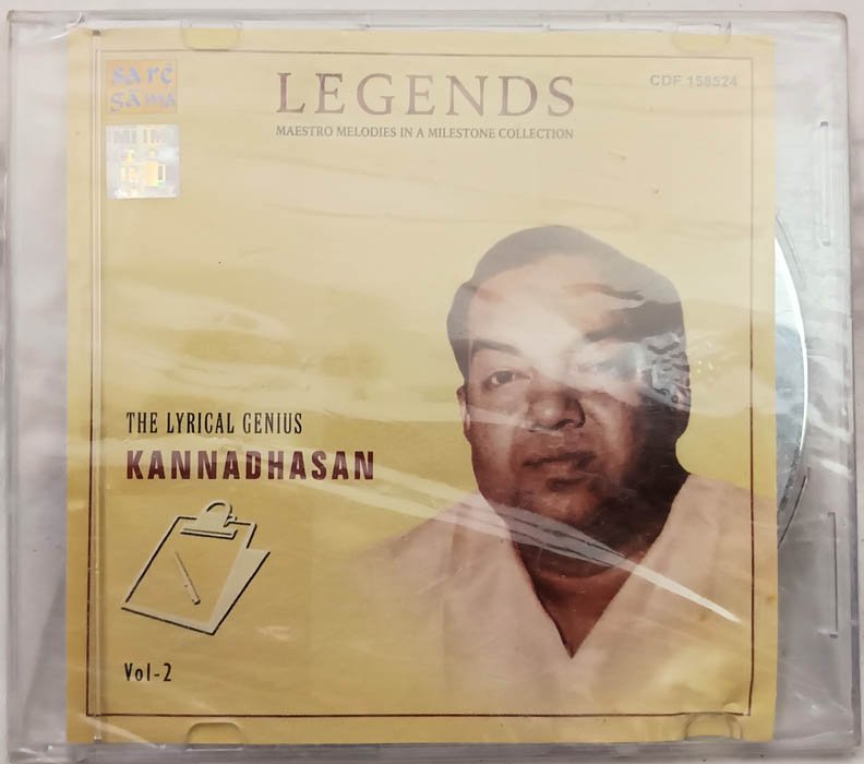 Legends The Lyrical Genius Kannadhasan Vol.1 Tamil Audio Cd - Image 4