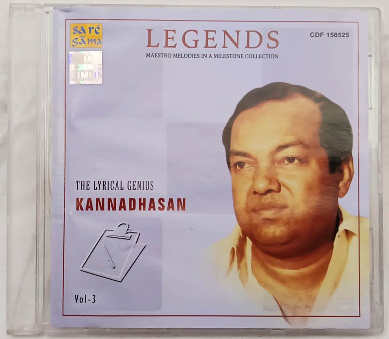 Legends The Lyrical Genius Kannadhasan Vol.1 Tamil Audio Cd - Image 6