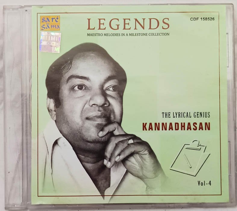 Legends The Lyrical Genius Kannadhasan Vol.1 Tamil Audio Cd - Image 8