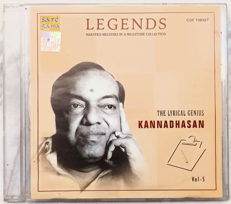 Legends The Lyrical Genius Kannadhasan Vol.1 Tamil Audio Cd - Image 10