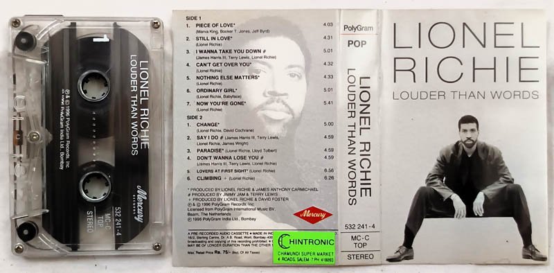 Lionel Richie Louder Than Words Audio Cassette